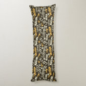 Hand Drawn Love Pattern Lichaamskussen (Achterkant (Verticaal))