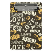 Hand Drawn Love Pattern Mini Klembord (Voorkant)