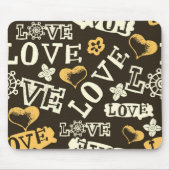 Hand Drawn Love Pattern Muismat (Voorkant)