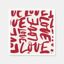 Hand-Drawn Love Pattern Playful Modern Romantic  Servet