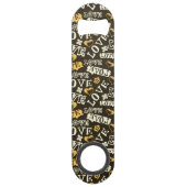 Hand Drawn Love Pattern Speed Flessenopener (Voorkant)