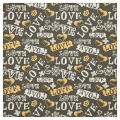Hand Drawn Love Pattern Stof (Swatch)