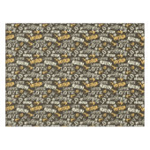 Hand Drawn Love Pattern Tafelkleed (Voorkant (Horizontaal))