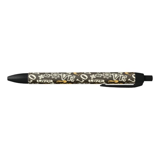 Hand Drawn Love Pattern Zwarte Inkt Pen (Bodem)