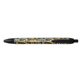 Hand Drawn Love Pattern Zwarte Inkt Pen (Achterkant)