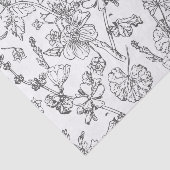 Hand Drawn Mallow Medicinal Cosmetic Wildflower Ti Tissuepapier (Detail)