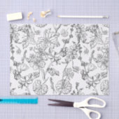 Hand Drawn Mallow Medicinal Cosmetic Wildflower Ti Tissuepapier (Craft)