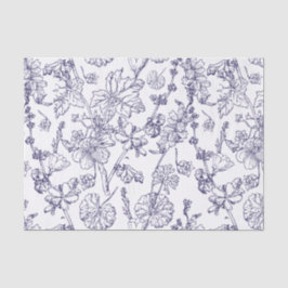 Hand Drawn Mallow Medicinal Cosmetic Wildflower Ti Tissuepapier