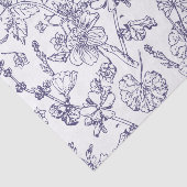 Hand Drawn Mallow Medicinal Cosmetic Wildflower Ti Tissuepapier (Detail)