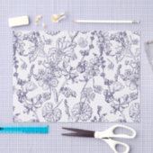 Hand Drawn Mallow Medicinal Cosmetic Wildflower Ti Tissuepapier (Craft)