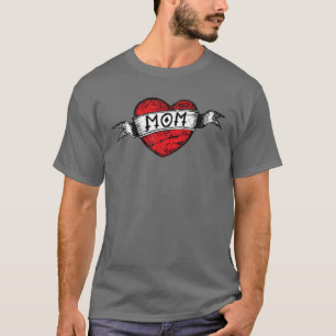 Hand-Drawn mam Tattoo Moederdag T-shirt