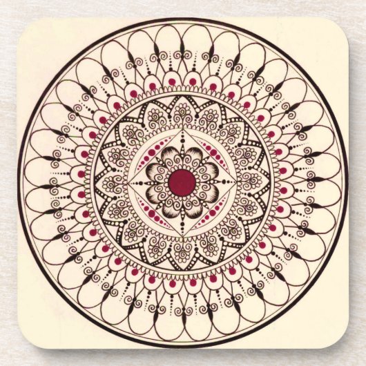 Hand Drawn Mandala Onderzetters (Voorkant)