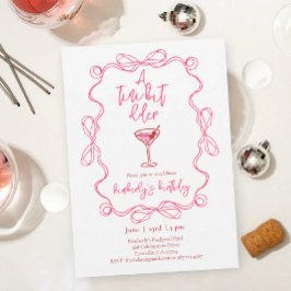 Hand drawn Martini A Tiny Bit Older Birthday Party Kaart