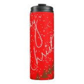 Hand-Drawn Merry Christmas Thermosbeker (Voorkant)