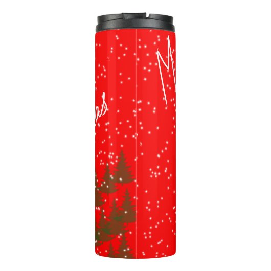 Hand-Drawn Merry Christmas Thermosbeker (Achterkant)