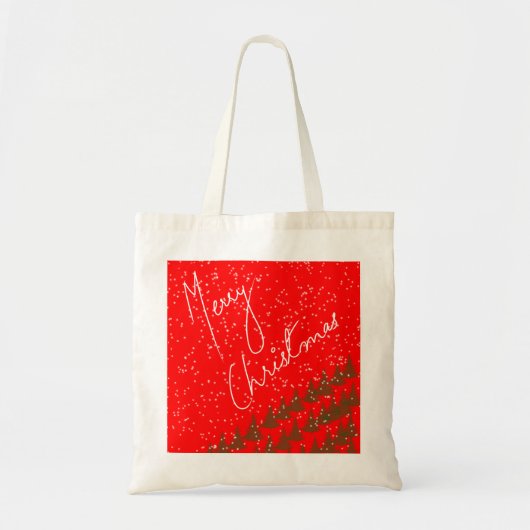 Hand-Drawn Merry Christmas Tote Bag (Voorkant)
