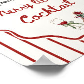 Hand Drawn Merry Little Cocktail Christmas Bar Poster (Hoek)