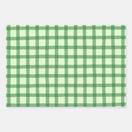 Hand Drawn Modern Christmas Plaids Inpakpapier Vel (Voorkant 2)