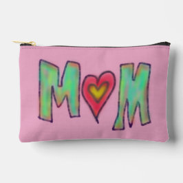 Hand Drawn MOM Pink Red Two Sided Etui