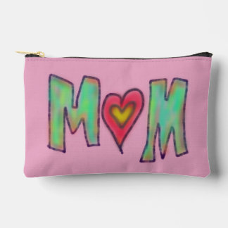 Hand Drawn MOM Pink Red Two Sided Etui