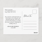Hand Drawn Mountains Forest Dank je Briefkaart (Achterkant)