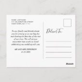 Hand Drawn Mountains Forest Dank je Briefkaart (Achterkant)
