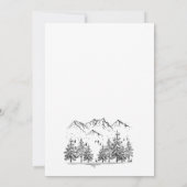 Hand Drawn Mountains Forest Rehearsal Dinner Kaart (Achterkant)