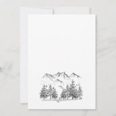 Hand Drawn Mountains Forest Rehearsal Dinner Kaart (Achterkant)
