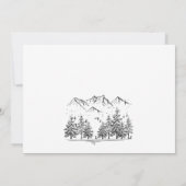 Hand Drawn Mountains Forest Vrijgezellenfeest Kaart (Achterkant)