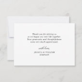 Hand Drawn Mountains Forest Wedding Bedankkaart (Achterkant)