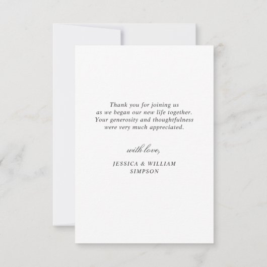 Hand Drawn Mountains Forest Wedding Bedankkaart (Achterkant)