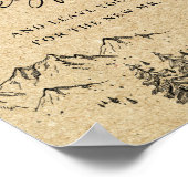 Hand Drawn Mountains Weddenschap Ons Guestbook Poster (Hoek)