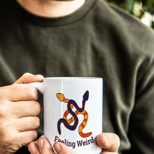 Hand drawn multicoloured funny snakes design koffiemok