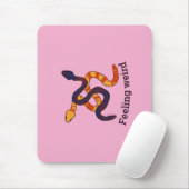 Hand drawn multicoloured funny snakes design muismat (Met muis)