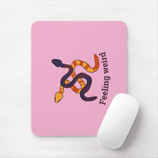 Hand drawn multicoloured funny snakes design muismat (Met muis)