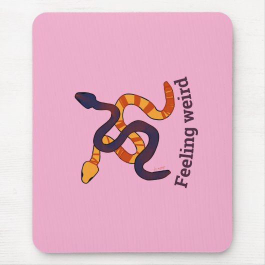 Hand drawn multicoloured funny snakes design muismat (Voorkant)