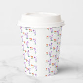 Hand-Drawn Mushroom Paper Cups Papieren Bekers (Links)