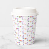 Hand-Drawn Mushroom Paper Cups Papieren Bekers (Achterkant)