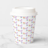 Hand-Drawn Mushroom Paper Cups Papieren Bekers (Voorkant)
