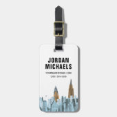 Hand Drawn New York City, NY Bagagelabel (Voorkant verticaal)