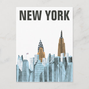 Hand Drawn New York City, NY Briefkaart