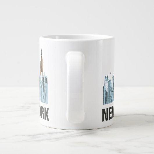 Hand Drawn New York City, NY Grote Koffiekop (Achterkant)