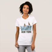 Hand Drawn New York City, NY T-shirt (Voorkant volledig)