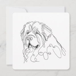 Hand Drawn Newfoundland Minimalist Line Art Kaart