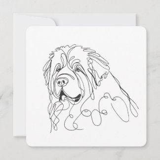Hand Drawn Newfoundland Minimalist Line Art Kaart