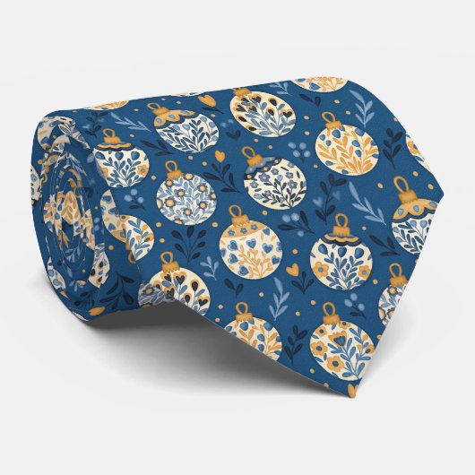 Hand Drawn Nordic Folk Art Neck Tie Stropdas (Opgerold)