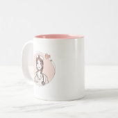 Hand Drawn Nurse Mug Personalized Gift Tweekleurige Koffiemok (Voorkant links)