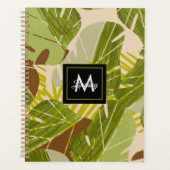 Hand Drawn Oerwoud Greenery Brown Leaf Planner (Voorkant)
