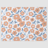 Hand-drawn Orange Wildflowers Tissuepapier (Voorkant)