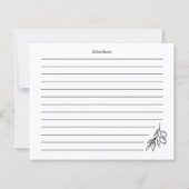 Hand Drawn Organic vegetables Recipe Card (Achterkant)